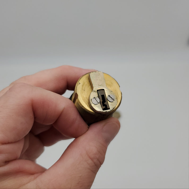 Falcon Mortise Cylinder 1-1/8" Length Oiled Bronze # 985 E Keyway 5 Pin 9897 Cam 4