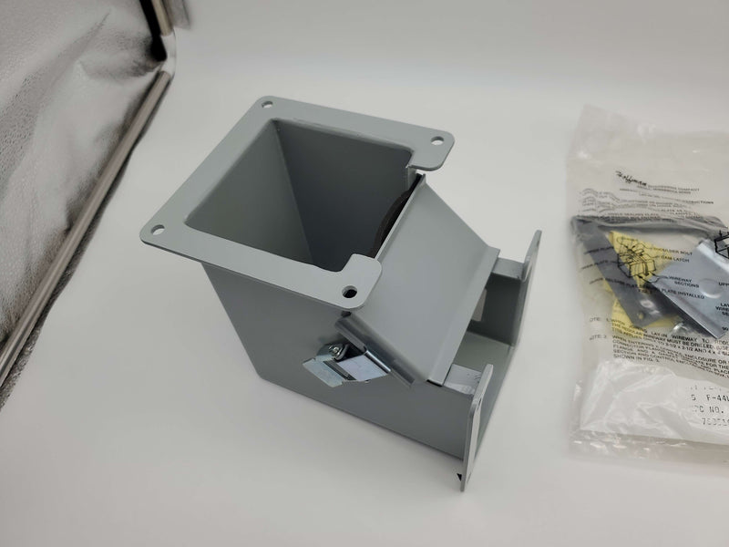 Hoffman F44LE9B Wireway Elbow 90 Degree 4" L x 4" W x 4" H Inside Open 3