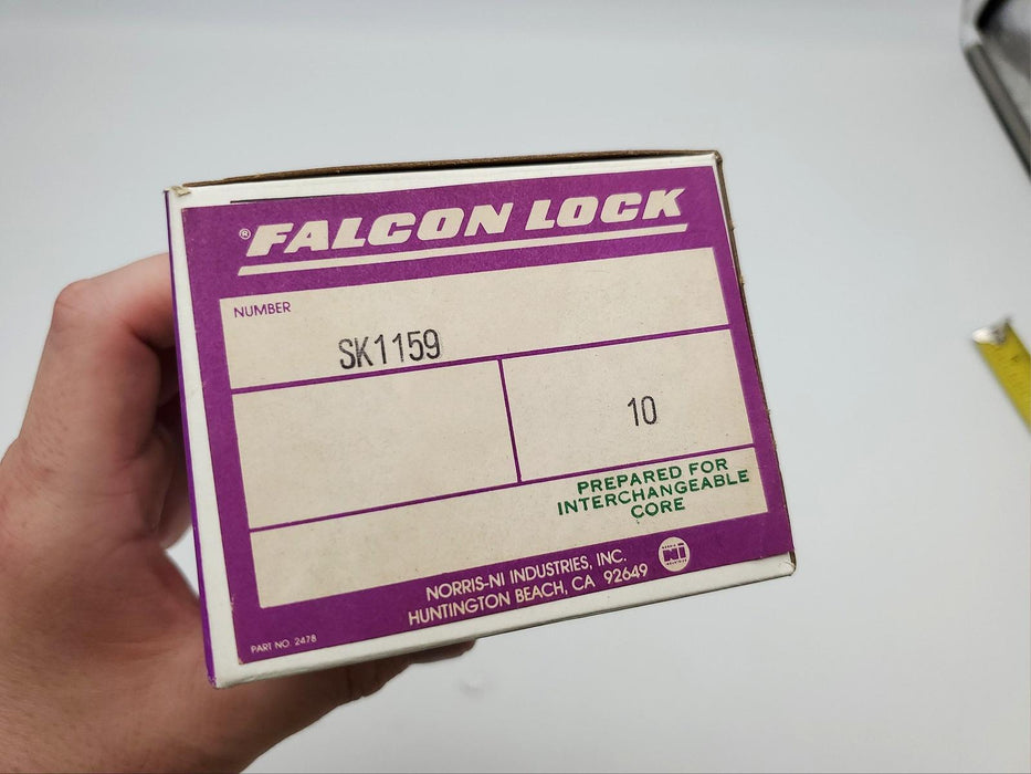 Falcon Door Knob SFIC Conversion Satin Bronze SK1159 Medeco X Series Cylinders 3