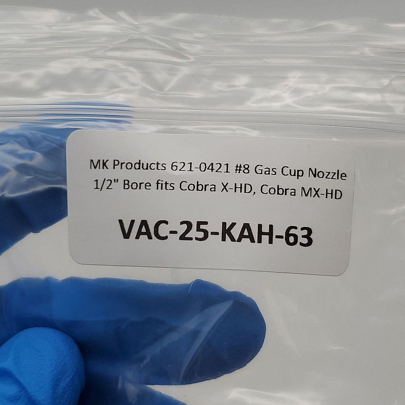 MK Products 621-0421 #8 Gas Cup Nozzle 1/2" Bore fits Cobra X-HD, Cobra MX-HD 5