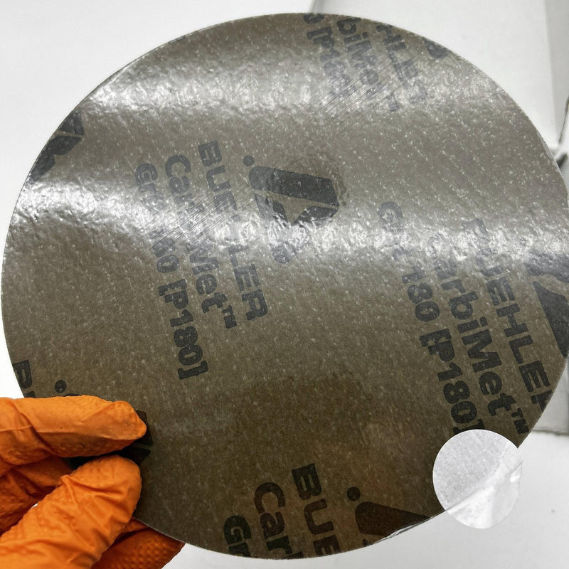 Buehler CarbiMet 36080180 Abrasive Discs SiC Paper 8in 180 Grit PSA 90/BX 6