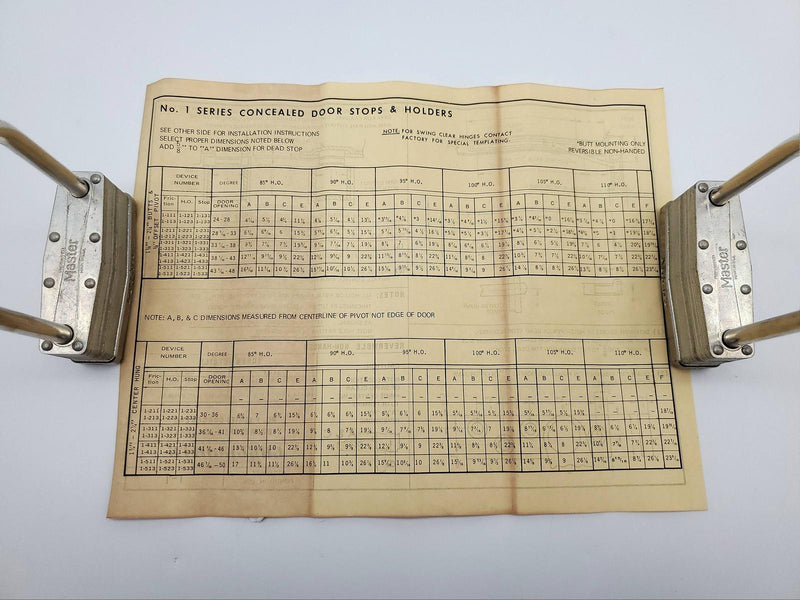 Rixson 1-231 Door Stop Overhead Concealed Satin Bronze Checkmate Series 1 11