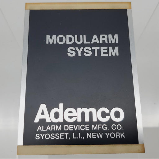 Ademco Modularm Nameplate 3-3/4"L x 2-3/4"W Brushed Chrome Inverse Design 2