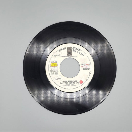 Linda Ronstadt Easy For You To Say / Mr. Radio Single Record Asylum 1983 PROMO 1