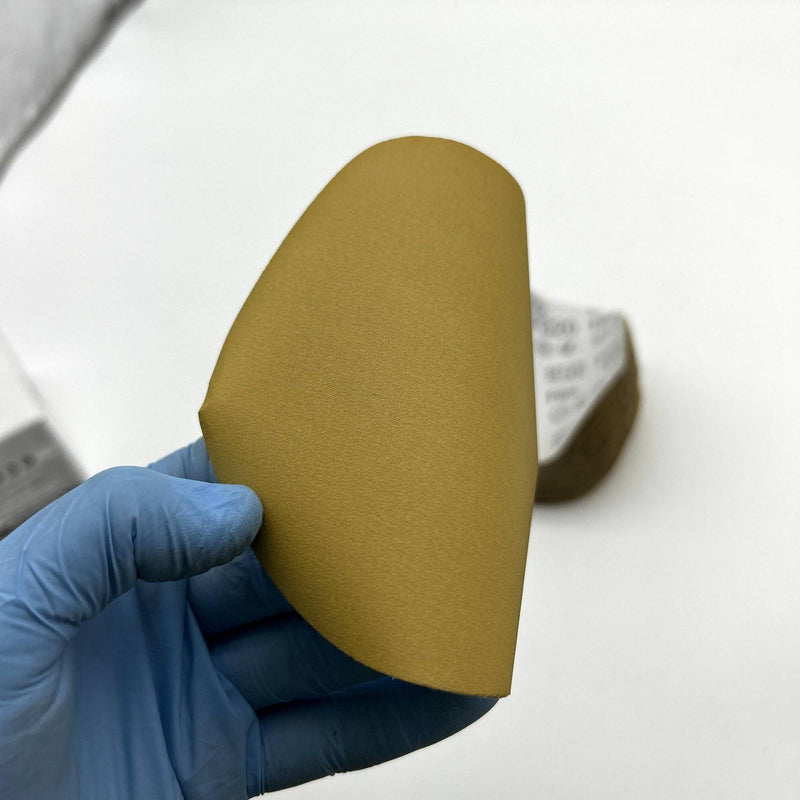 3M Hookit 00959 Gold Film Disc 5in x NH P320 255L Hook and Loop AO 100/bx 6