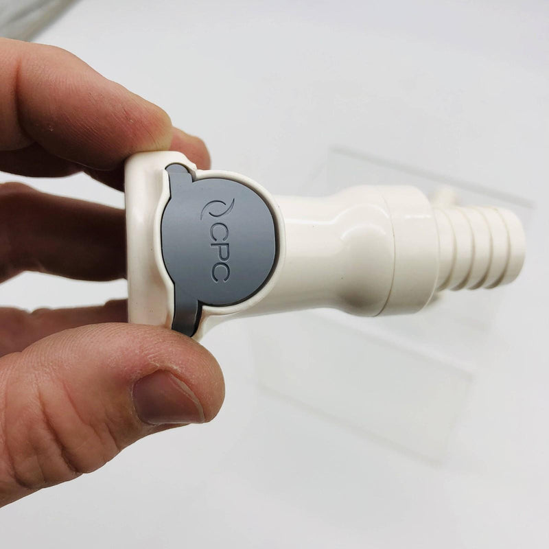 US Plastics Corp 60715 In Line Hose Barb HB Body 5/8 HFC P-S w/ Shutoff Lot of 2 5