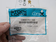 CompX C8060 Cam Lock 1-3/4" L 3/4" Dia Bright Nickel Keyed Differently 4