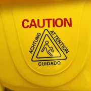 Magnolia 455-6035-3 Plastic Mop Bucket on Wheels W/ Wringer 26-35QT Yellow 8