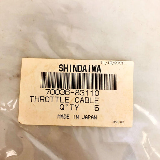 Shindaiwa 70036-83110 Throttle Cable OEM NOS Superseded to V430003400 Loose 2