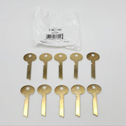 10x Ilco 1387 Guard Key Blanks Safe Deposit Box 0.080" T 0.280" W Nickel Silver 3
