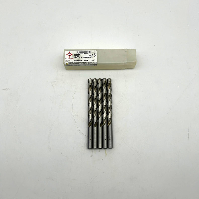 Cle-Line C22987 Jobber Length Drill Bit 1898 Letter S General Purpose Bright 5pk