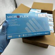 Microflex V243 Disposable Glove Large Lightly Powdered Vinyl 4 Mil Clear 1000/Ca 3