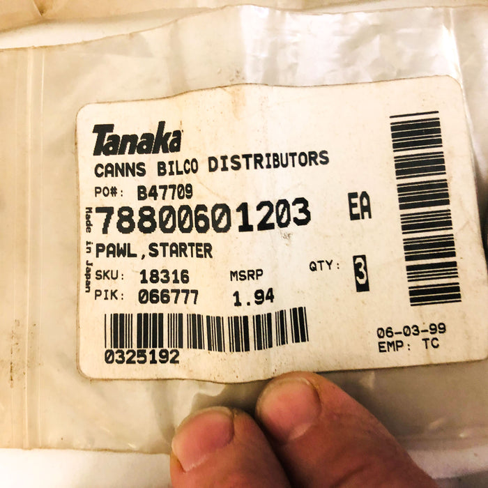 Tanaka 78800601203 Starter Pawl for Chainsaw OEM NOS Superseded to 6693297 2