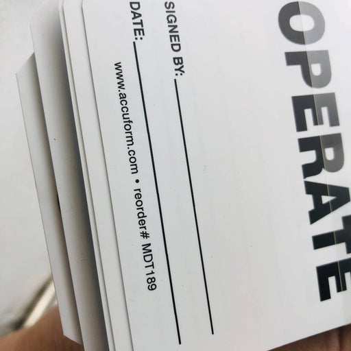 Accuform MDT189PTP Danger Do Not Operate Tag RP-Plastic 25/Pack 2