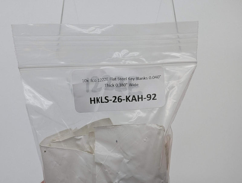 10x Ilco 1222E Flat Steel Key Blanks 0.040" Thick 0.380" Wide 4