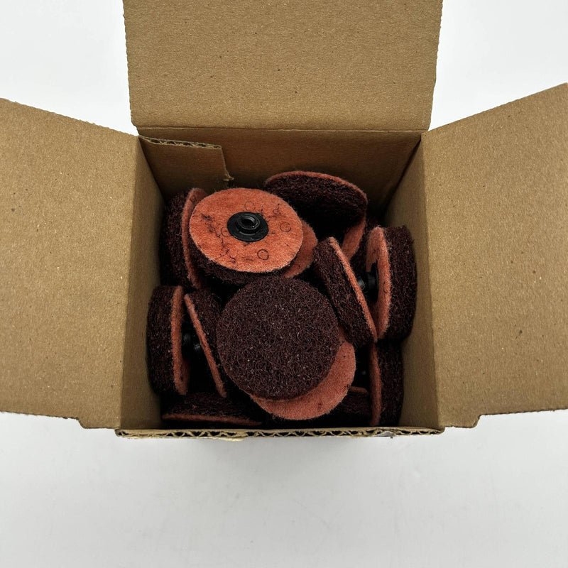 Merit 08834166394 Buffing Quick Change Discs 2inch CRS Type 2 A/O Coarse 50/Box 7