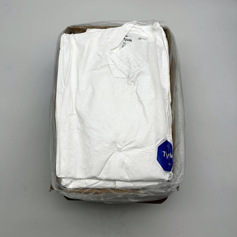 Dupont Tyvek 400 Disposable Shirt White 2XL Snap Open Cuff TY303SWH2X005000 PK50