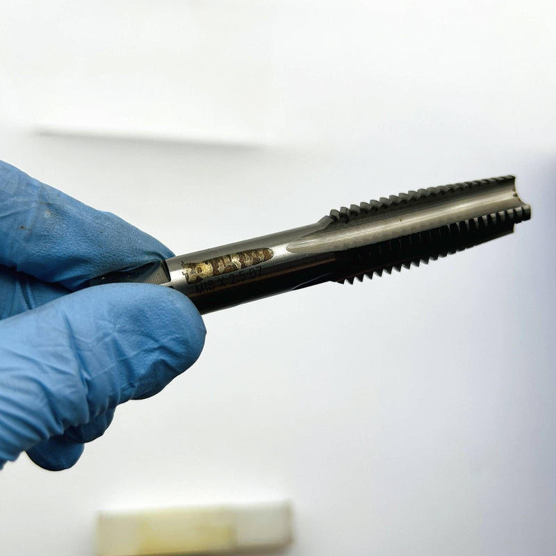 Cle-Line C63249 Taper Hand Tap 0401M M18x2.5 D7 4 Flutes General Purpose HSS