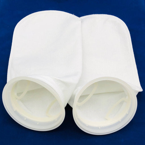 2x Liquid Filter Sock Bags 50 Micron 16" x 10" P Flange Size 1 Oil Diesel Water 1