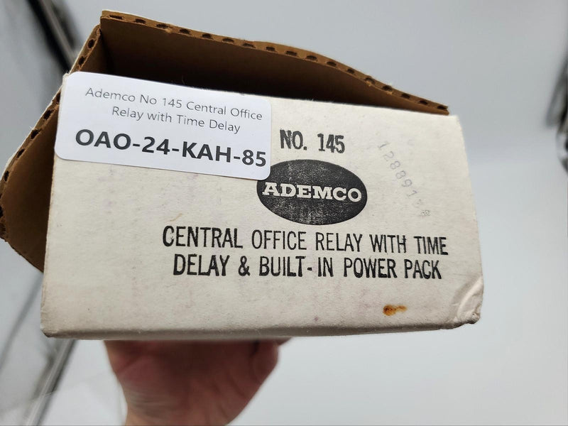 Ademco No 145 Central Office Relay with Time Delay 15-30 Sec 6VDC w/ Power Pack 9