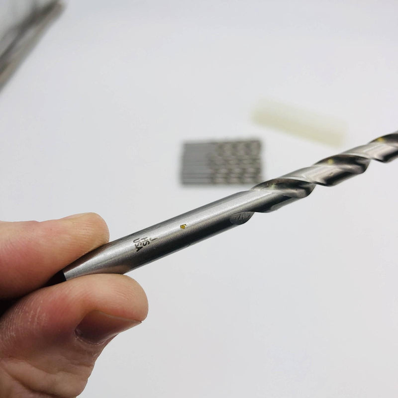 12x Cle-Line C22978 Jobber Drill Bit 1898 Spiral 2 Flutes HSS Bright 4.125 OAL 3