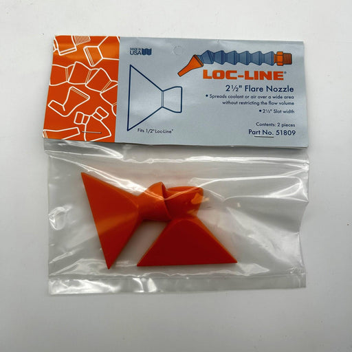 Loc-Line 51809 Flat Nozzle 2-1/2" Flare Acetal For Liquid Air 5pks of 2/10 Total 2