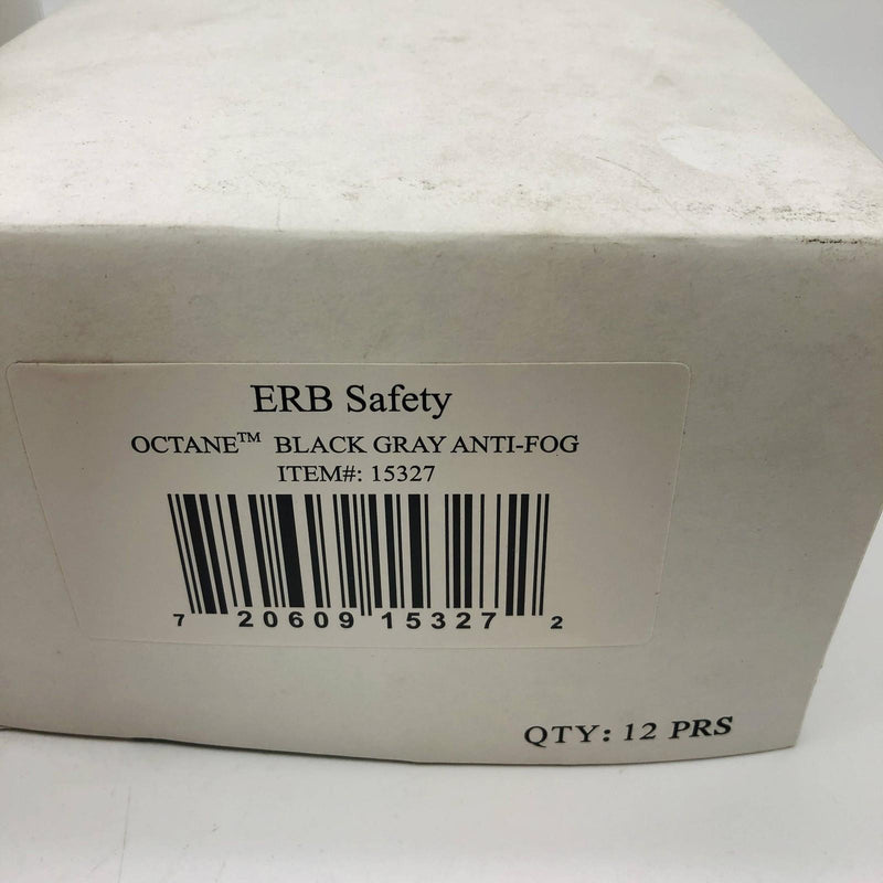 ERB 15327-12 Octane Safety Glasses with Gray Anti-Fog Lens, Black Frame 12-Pack 2