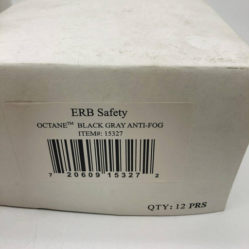 ERB 15327-12 Octane Safety Glasses with Gray Anti-Fog Lens, Black Frame 12-Pack 2