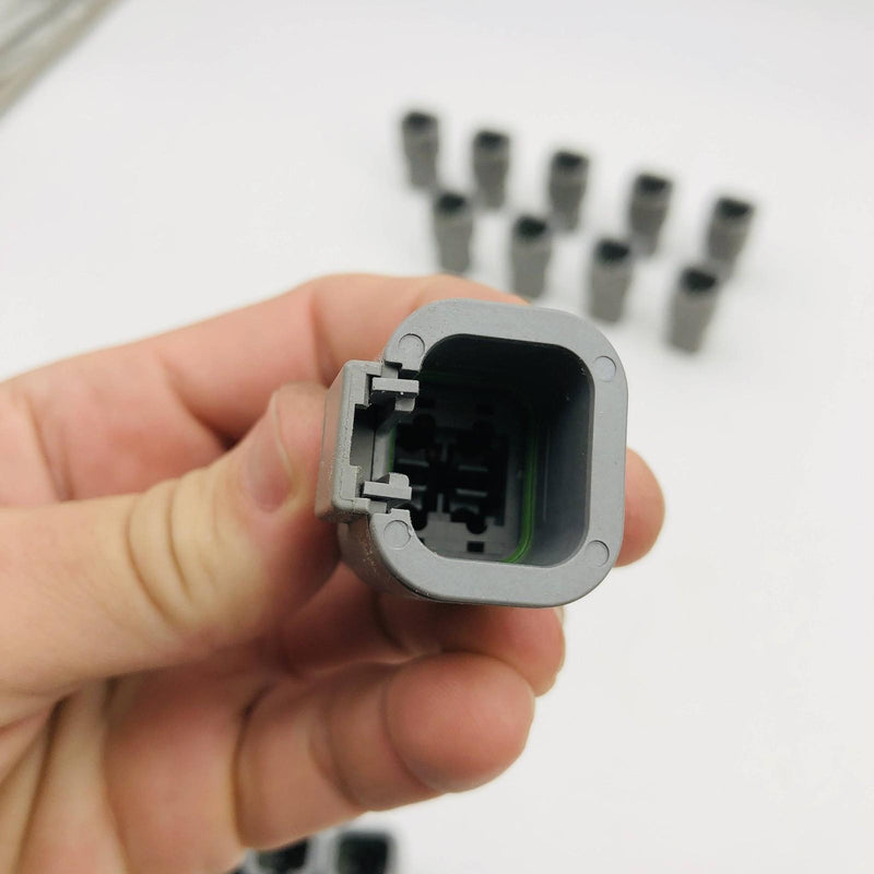 TE Connectivity DTP04-4P Receptacle Connector 4 Pin Grey Wire to Wire Pack of 10 5