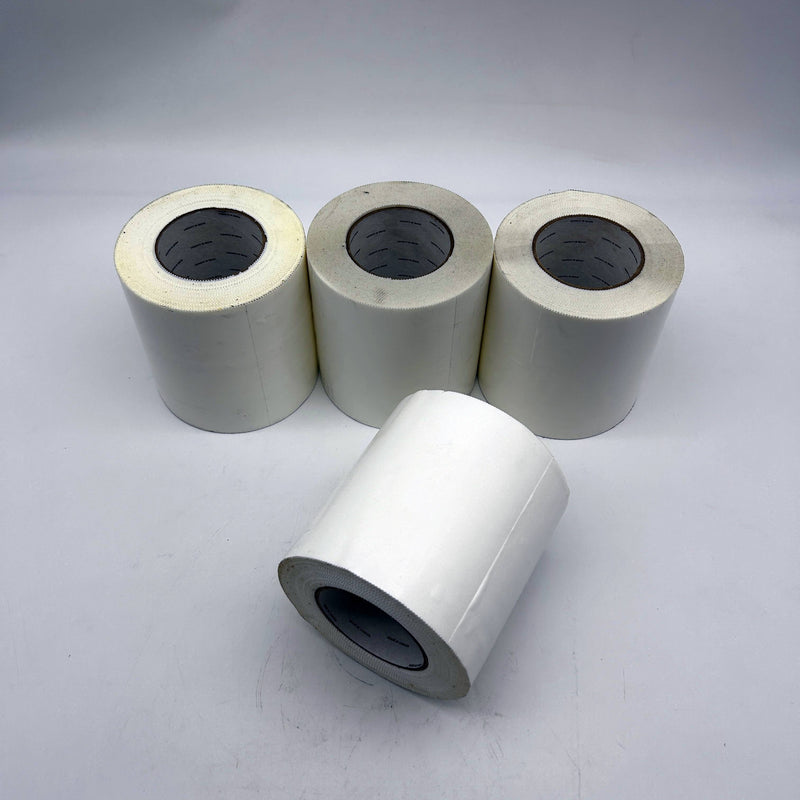 Poly Tape W/ Pinked Edges 144mm X 55m White Tape Product 133WH-144X55PE 4 Rolls