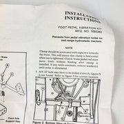 Simplicity 1685383 Foot Pedal Vibration Kit for Hydrostatic Tractors 1988 5
