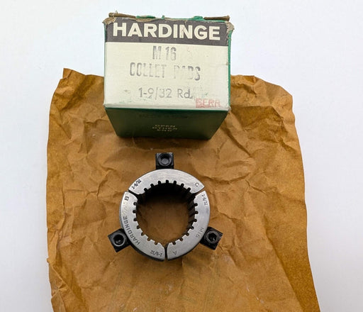Hardinge M16 1-9/32" Round Serrated Collet Pads 3-Segment for M-Series Collet 1