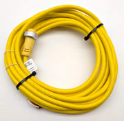 Mencom MIN-8FPX-20 Mini Cable Size II 8 Pin Female 20ft Yellow PVC 5A 1