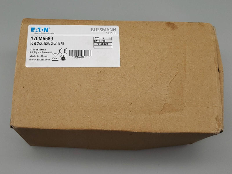 Bussmann 170M6689 Square Body Blade Fuse 350A 1250V Stud Mount 6