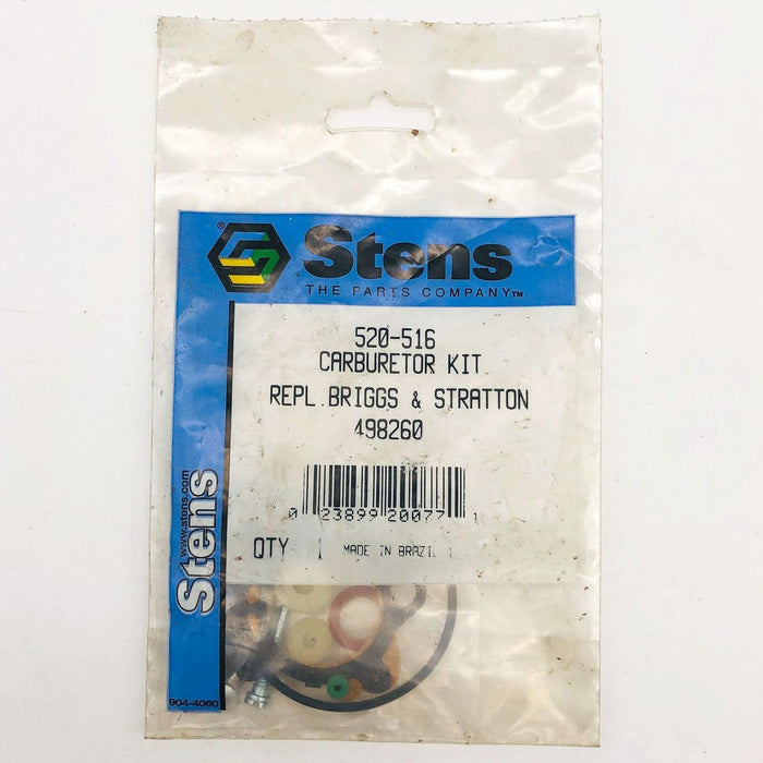 Stens 520-516 Carburetor Kit New NOS For Briggs & Stratton 498260 Sealed 1