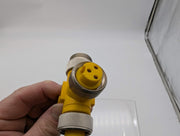Turck RSM-2RKM 30 Actuator Tee Connector 2x 3 Pin 7/8" Female to 3 Pin 7/8" Male 2