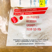 Mopar 6030084 Gasket OEM New Old Stock Group Number 3110.12-91 1ct 6