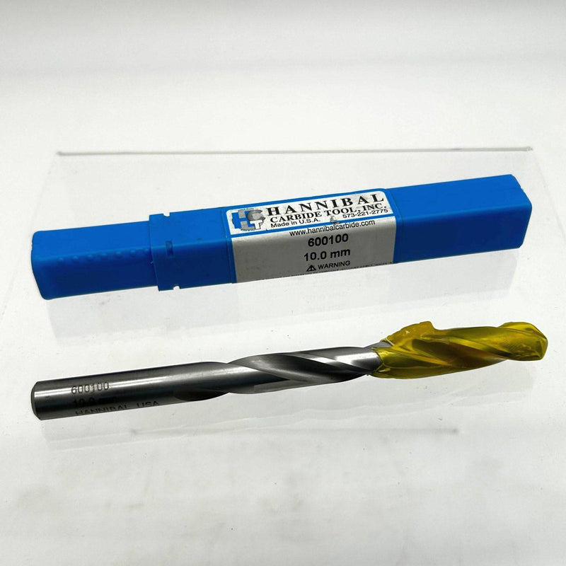 Hannibal 600100 Jobber Length Drill Bit 10.0mm Carbide Cutting Edge Series 600M