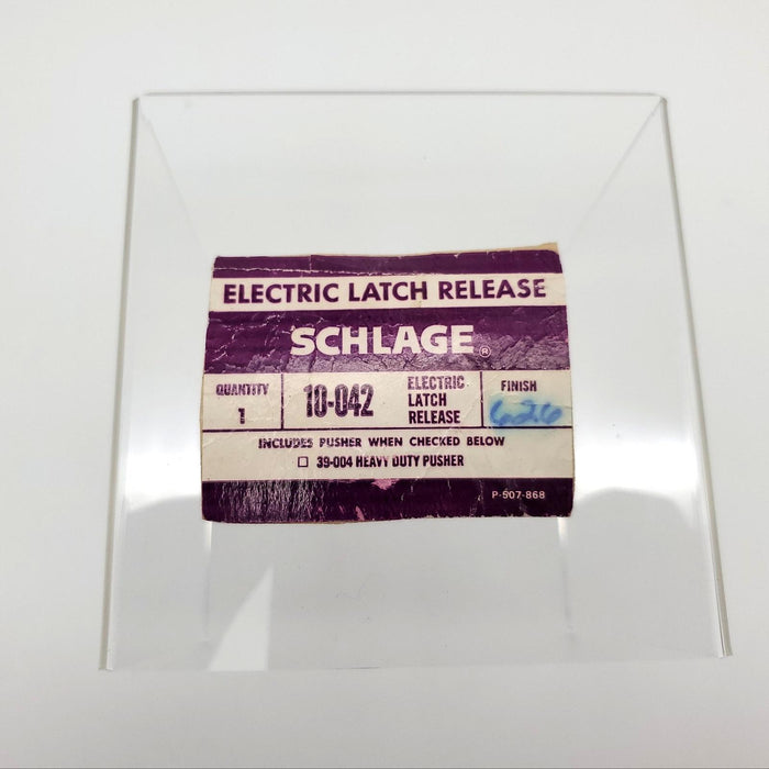 Schlage 10-042 Electric Latch Release Strike Satin Chrome Finish 24 VAC 12 VDC 9
