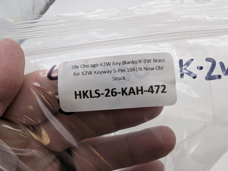 10x Chicago K2W Key Blanks K-2W Brass for K2W Keyway 5-Pin 1041N New Old Stock 3