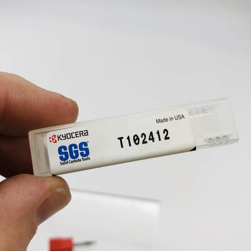 Kyocera 1820-0550D082 End Mill 0.0550" 4FL DLC 1/8DCON 1-1/2LF .082APMX T102412 2