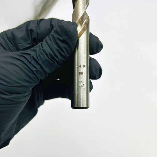 Cle-Line C62914 Metric Jobber Length Drill Bit 14MM 1898 HSS Bright 118 Pt NoPkg 2