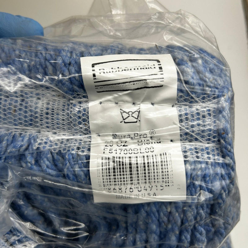 Rubbermaid F51712BLU Mop Head Cut-End Cotton Blend 20oz 1-in Headband 12/Carton 4