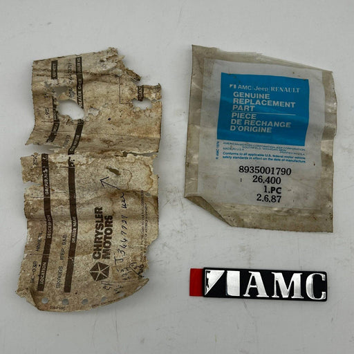 AMC Jeep 35001790 Nameplate Emblem Group 26.400 OEM New Old Stock NOS Open 1