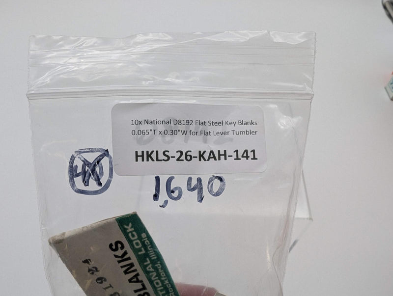 10x National D8192 Flat Steel Key Blanks 0.065"T x 0.30"W for Flat Lever Tumbler 4