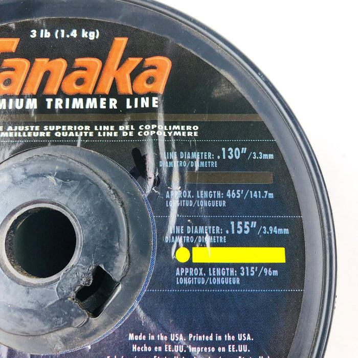 Tanaka 746171 Trimmer Line .130" / 3.30mm Dia 465' Length 3lb New Old Stock NOS