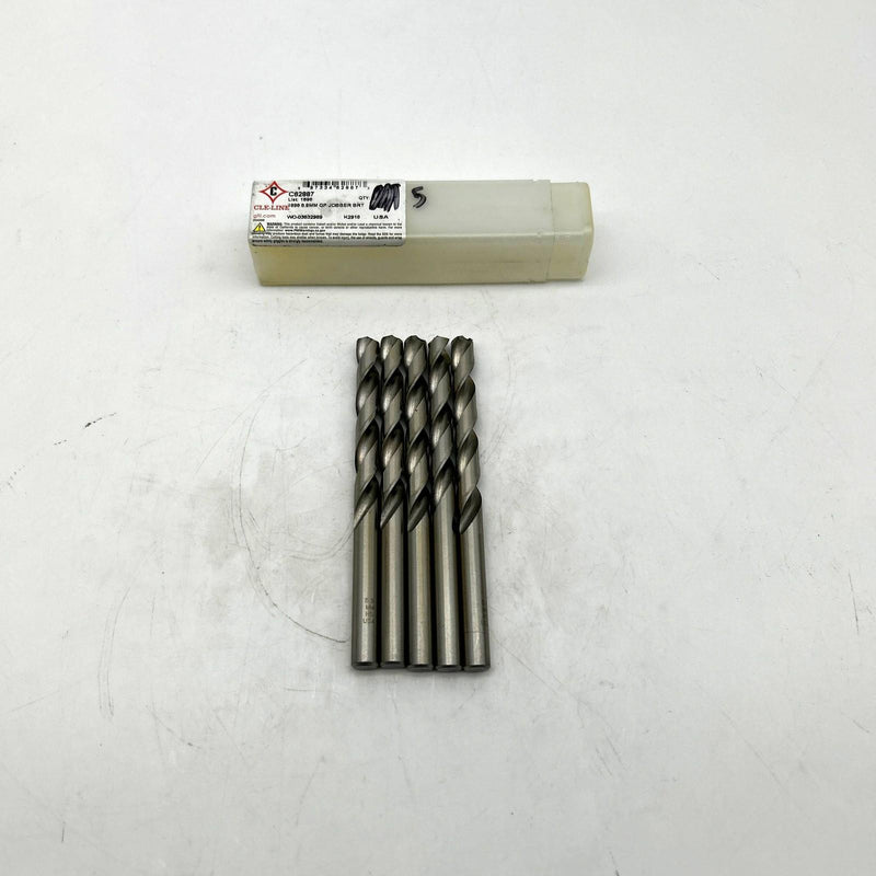 Cle-Line C62887 Jobber Drill Bit 8.9mm 1898 General Purpose HSS Bright Lot of 5