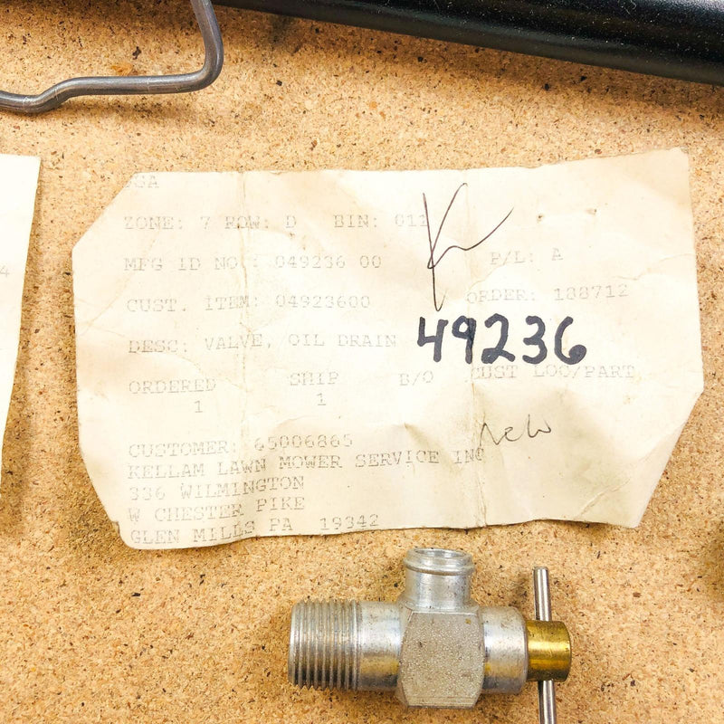 Ariens Gravely 04923600 Valve Oil Drain OEM New Old Stock NOS