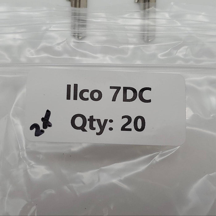 2x Ilco 7DC Key Blanks for Citroen Panhard Peugeot Vehicles Nickel Plated NOS 4