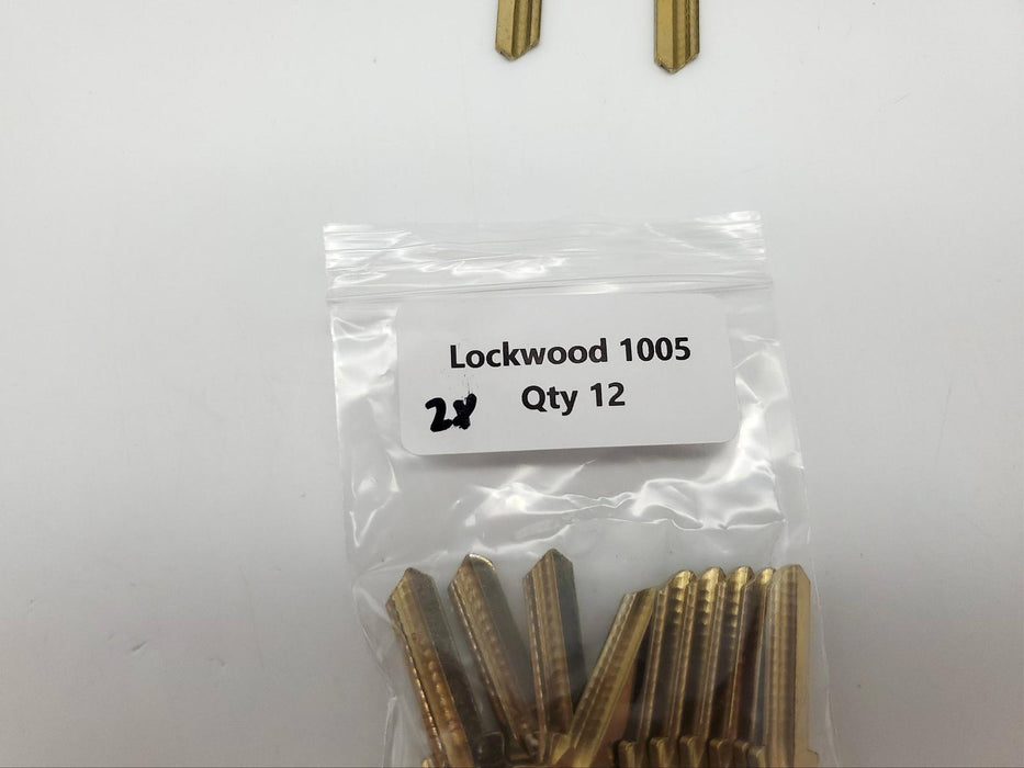 2x Lockwood 1005 Key Blanks Gold Tone 5 Pin Nickel Plated OEM USA Fitchburg Mass 4